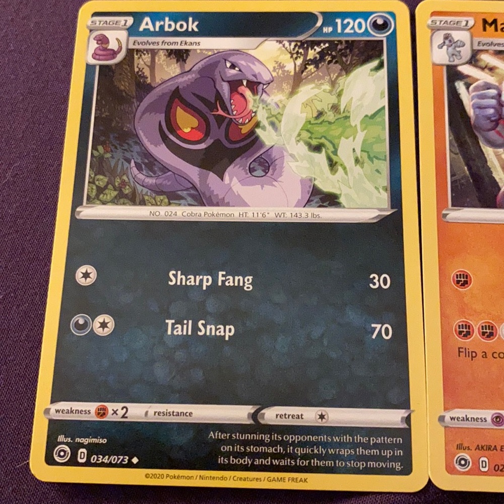 Three Pokémon Cards